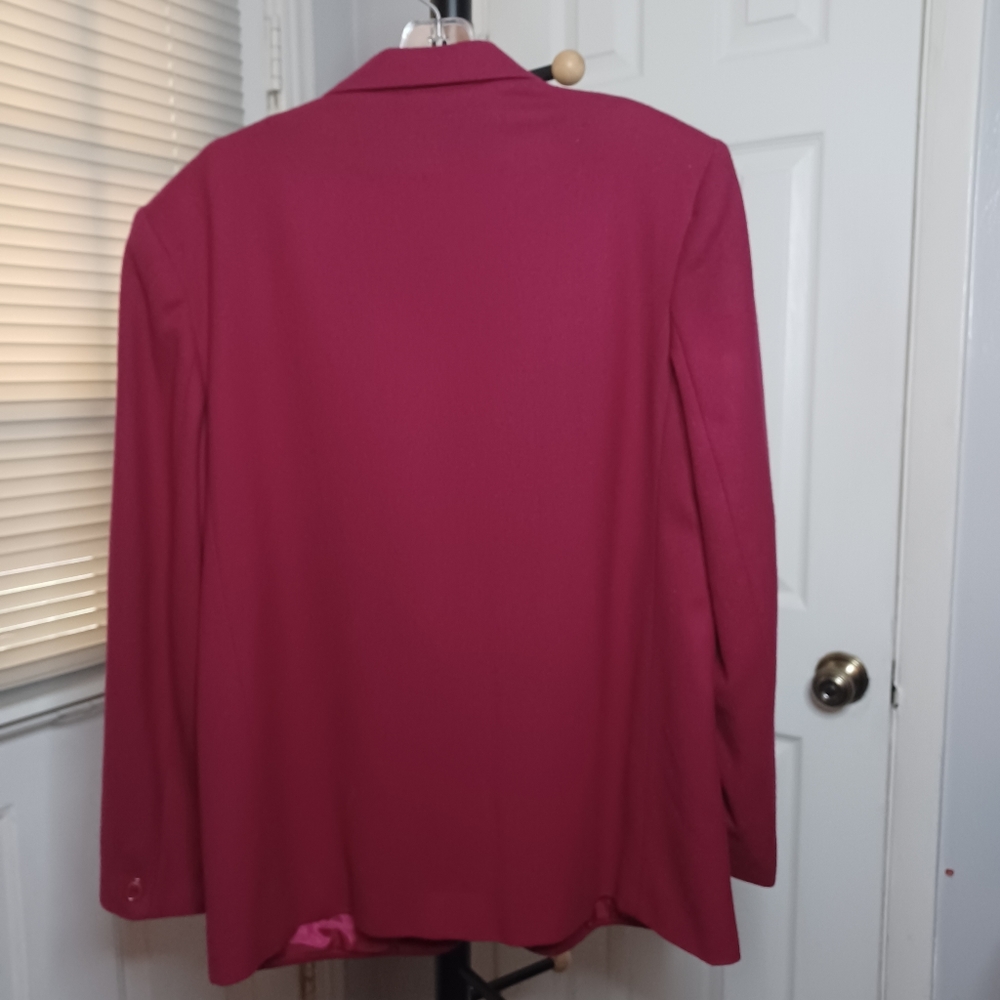 Jack Winter Red Wool Blend Single Button Blazer W… - image 2